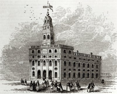 Nauvoo-Tempel, Illinois, 1854 von John William Orr